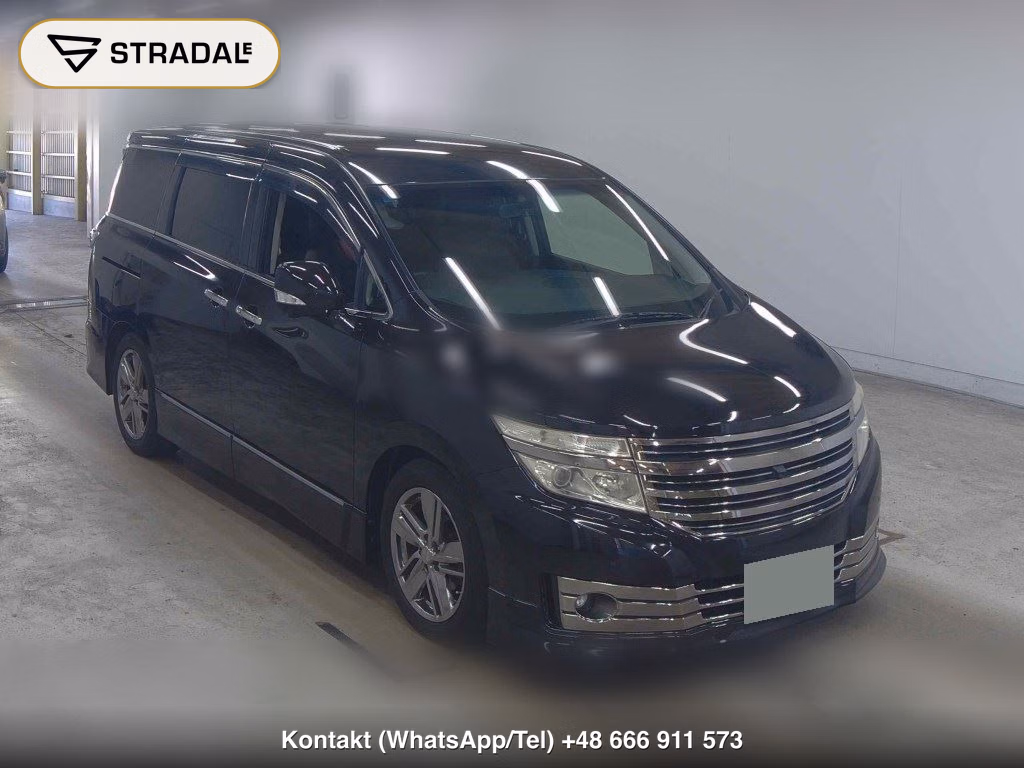 NISSAN ELGRAND 5D RIDER BLACK LINE BLACK LEATHER MANUAL SH 2012, aukcja z Japonii, zdjęcie 1