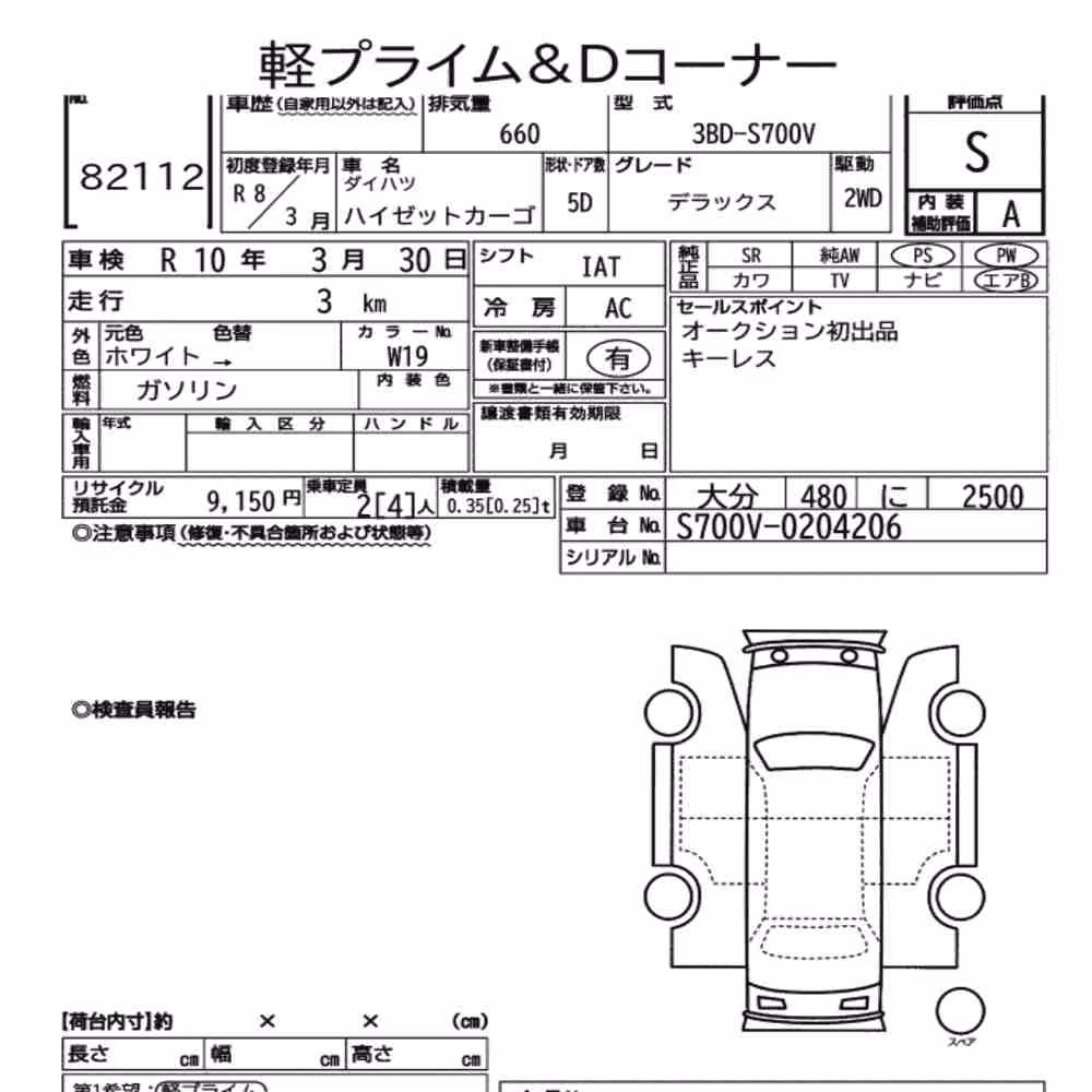 Notka aukcyjna: DAIHATSU HIJET CARGO 5D DELUXE