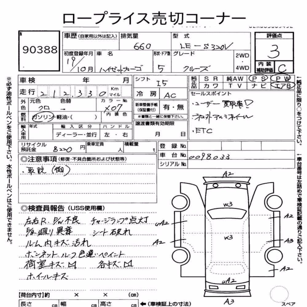 Notka aukcyjna: DAIHATSU HIJET CARGO 5D CRUISE