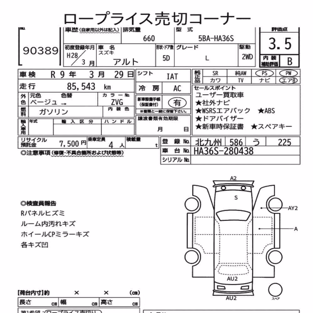 Notka aukcyjna: SUZUKI ALTO 5D L