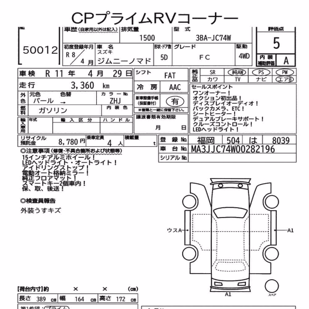 Notka aukcyjna: SUZUKI JIMMY MOMADE 4WD FC