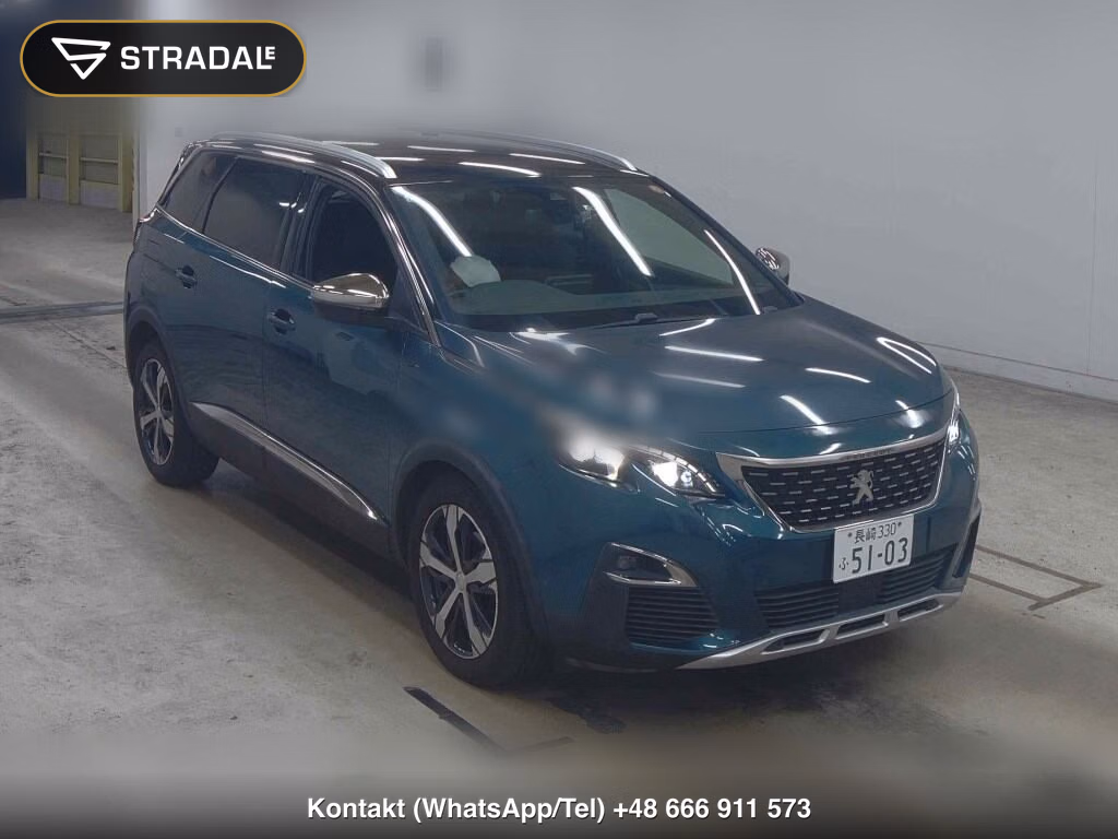 PEUGEOT 5008 GT BLUE HDI 2017, aukcja z Japonii, zdjęcie 1