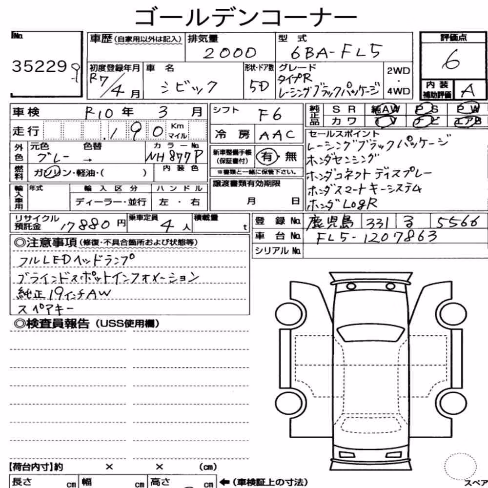 Notka aukcyjna: HONDA CIVIC 5D TYPE R RACING BLACK PACKAGE