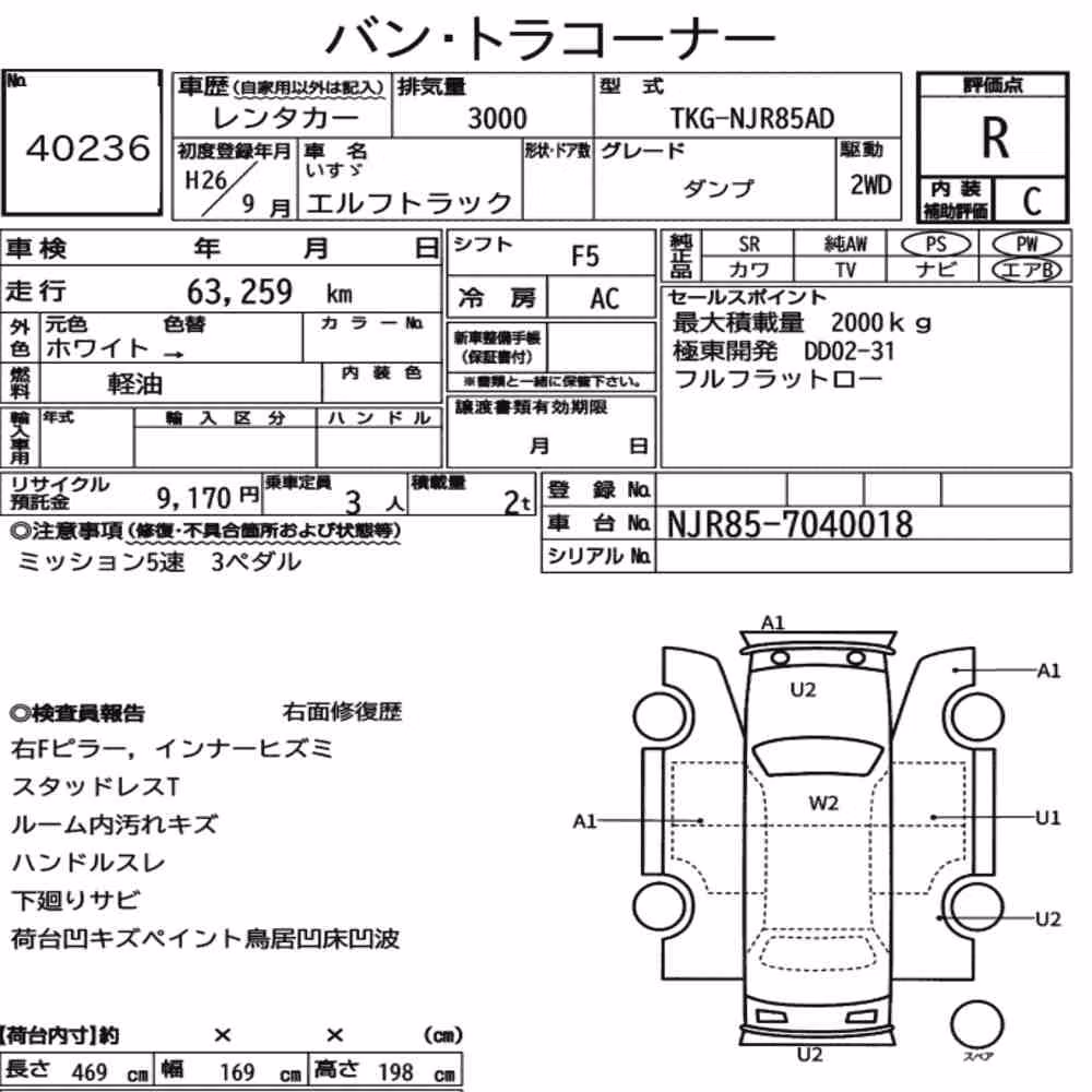 Notka aukcyjna: ISUZU ELF TRUCK DUMP