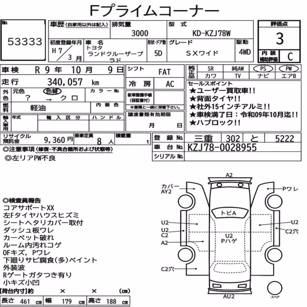 Notka aukcyjna: TOYOTA LAND CRUISER PRADO 5D 4WD SX WIDE