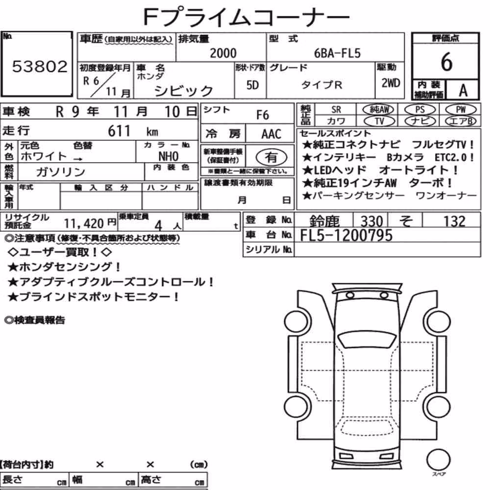 Notka aukcyjna: HONDA CIVIC 5D TYPE R