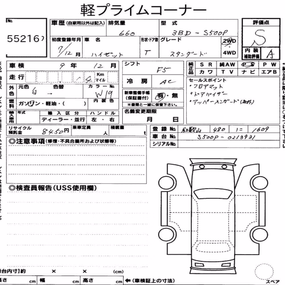 Notka aukcyjna: DAIHATSU HIJET TRUCK STANDARD