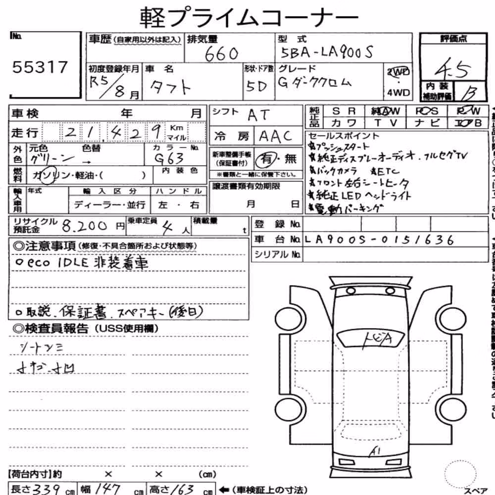 Notka aukcyjna: DAIHATSU TAFT OTHERS