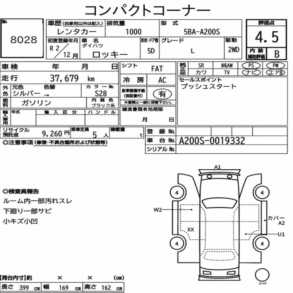 Notka aukcyjna: DAIHATSU ROCKY 5D L