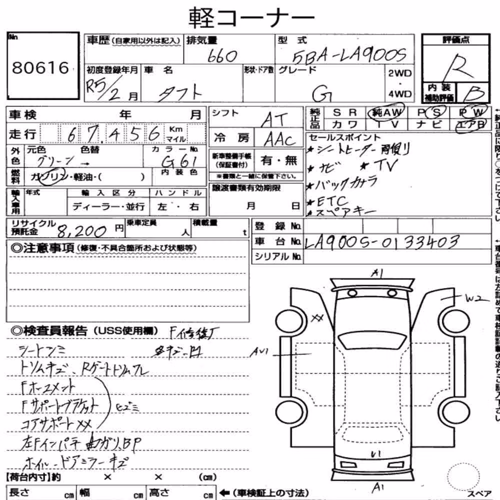 Notka aukcyjna: DAIHATSU TAFT G