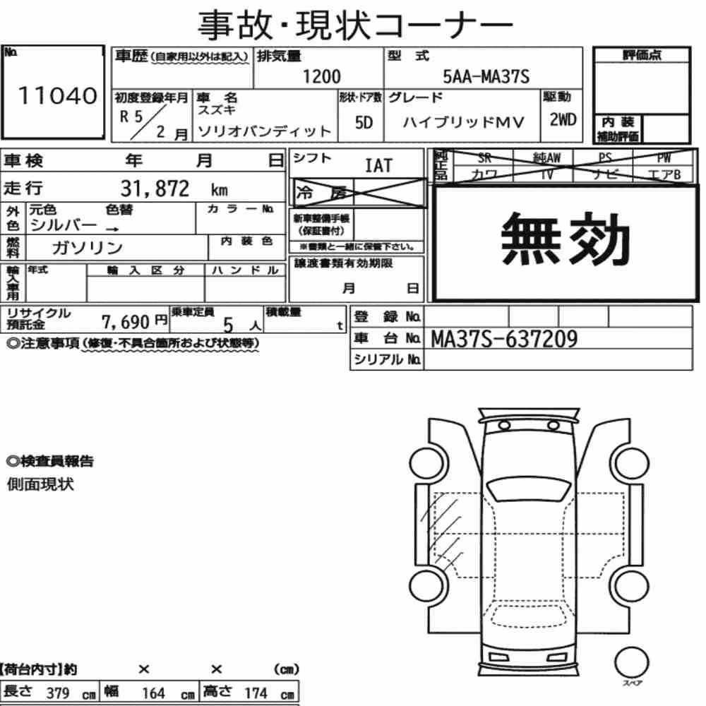 Notka aukcyjna: SUZUKI SOLIO BANDIT HYBRID MV