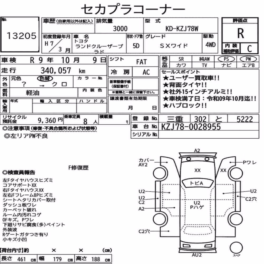 Notka aukcyjna: TOYOTA LAND CRUISER PRADO 5D 4WD SX WIDE