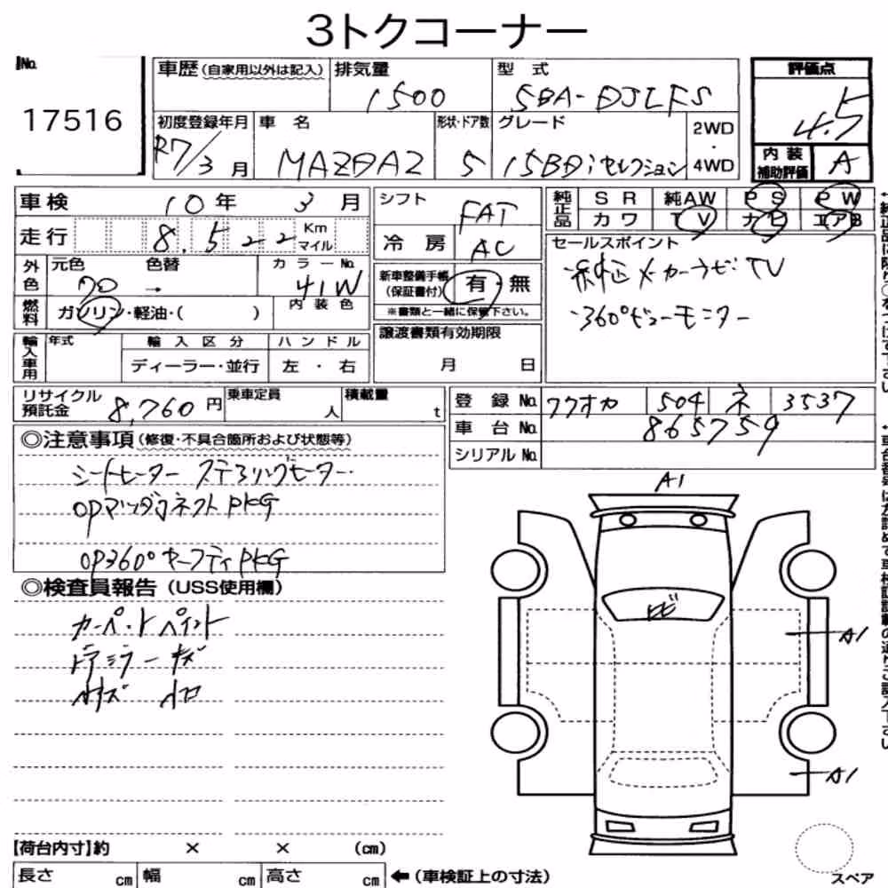 Notka aukcyjna: MAZDA MAZDA2 15BD I SELECTION