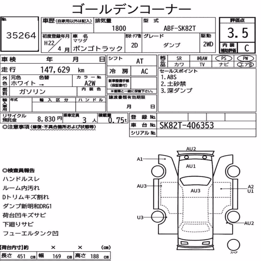 Notka aukcyjna: MAZDA BONGO TRUCK OTHERS