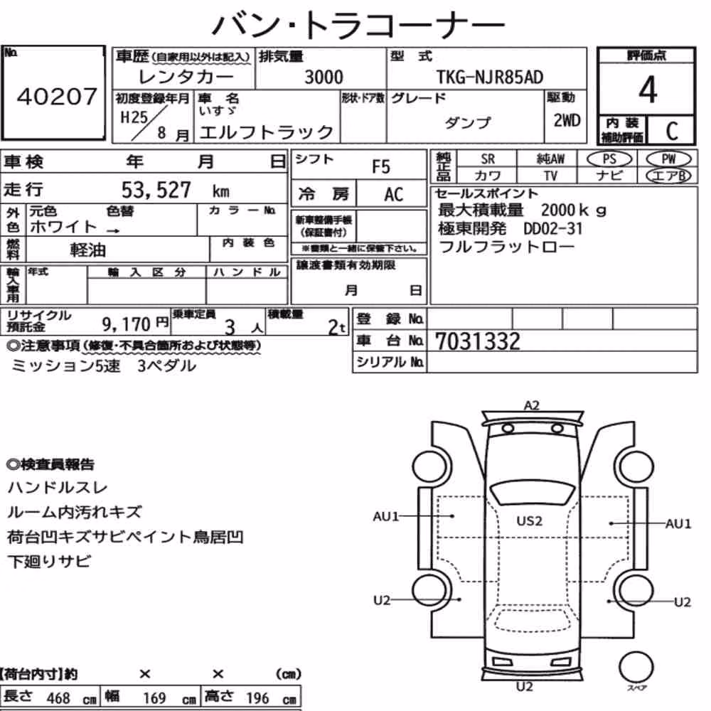 Notka aukcyjna: ISUZU ELF TRUCK DUMP