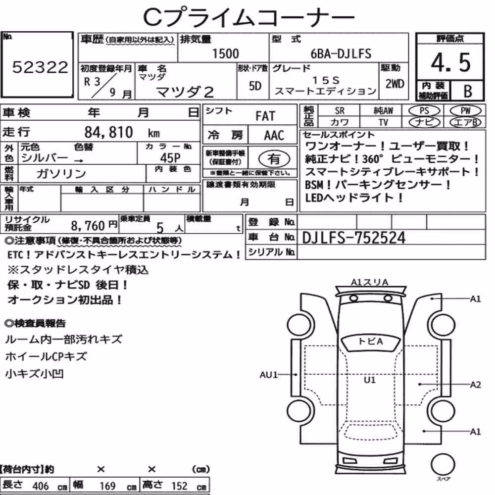 Notka aukcyjna: MAZDA MAZDA2 15S SMART EDITION