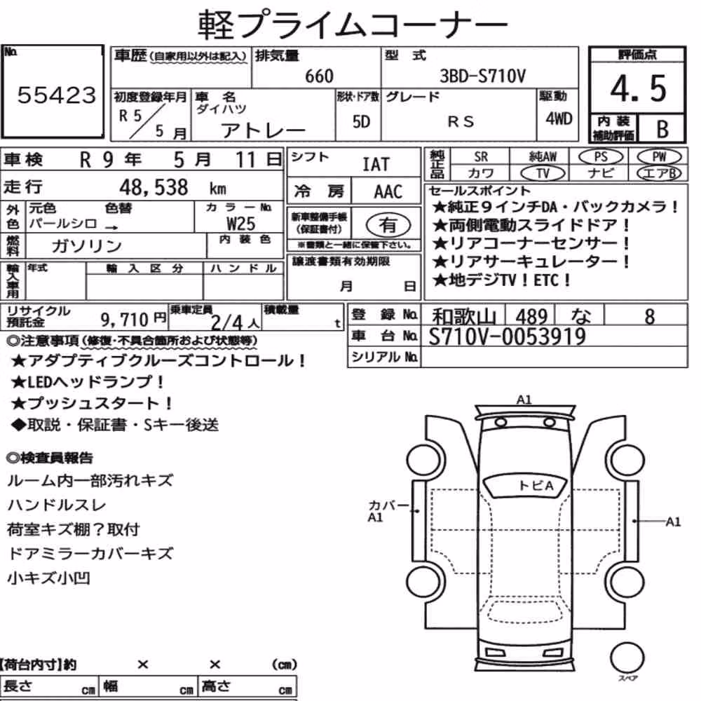 Notka aukcyjna: DAIHATSU ATRAI 5D 4WD RS