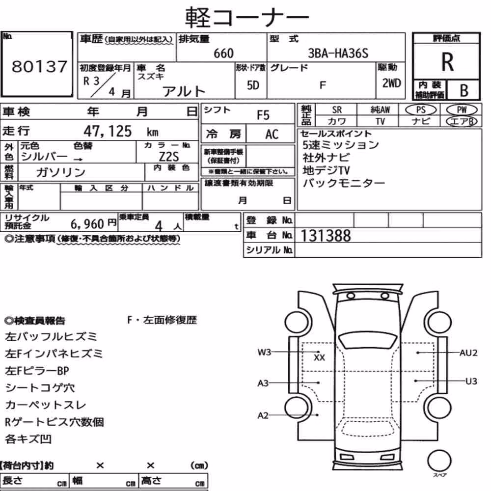 Notka aukcyjna: SUZUKI ALTO 5D F