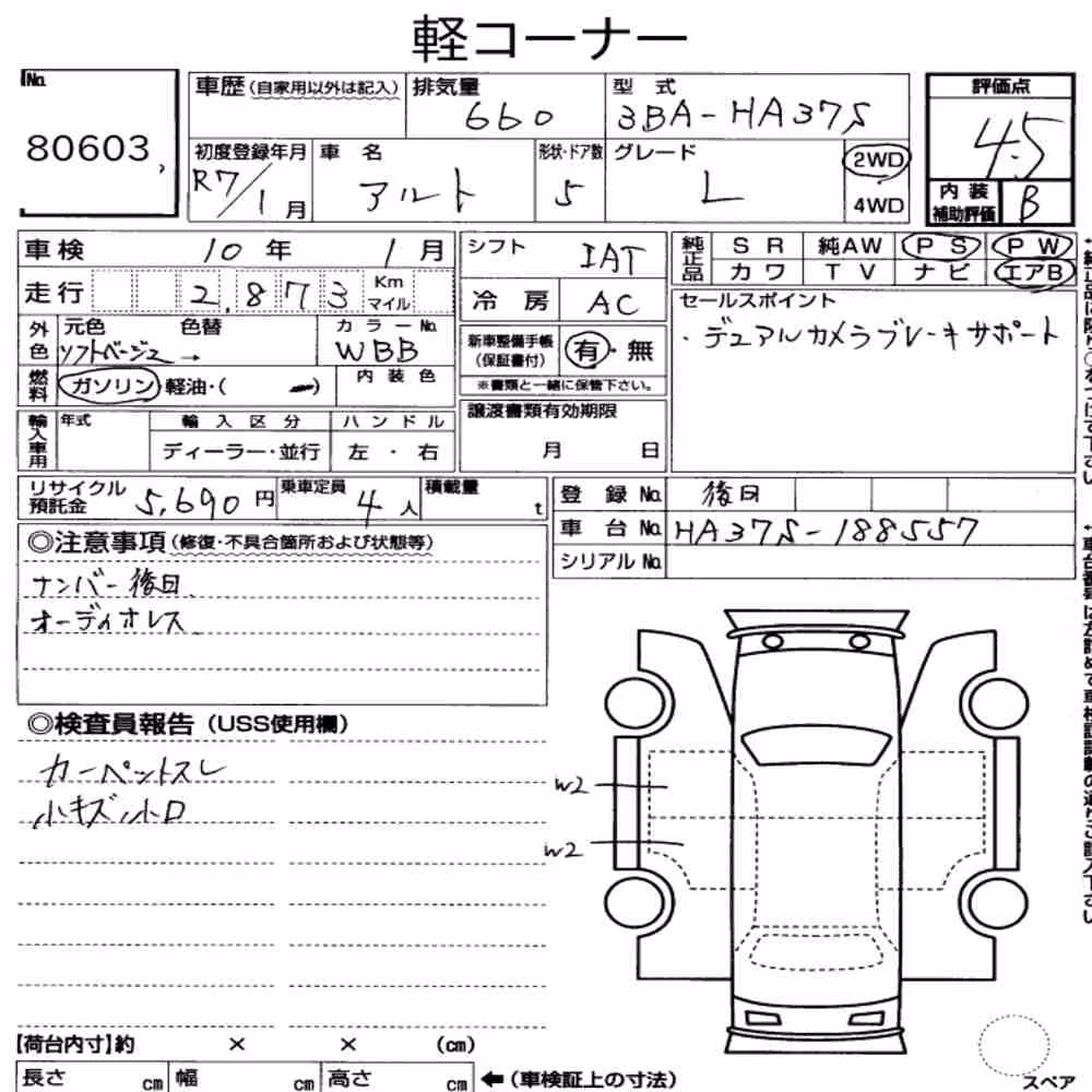 Notka aukcyjna: SUZUKI ALTO 5D L