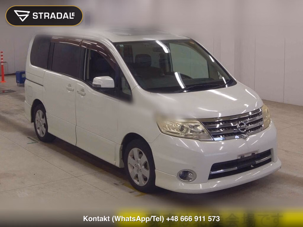 NISSAN SERENA 5D HIGHWAY STAR V AERO SELECTION BLACK LEAT 2010, aukcja z Japonii, zdjęcie 1