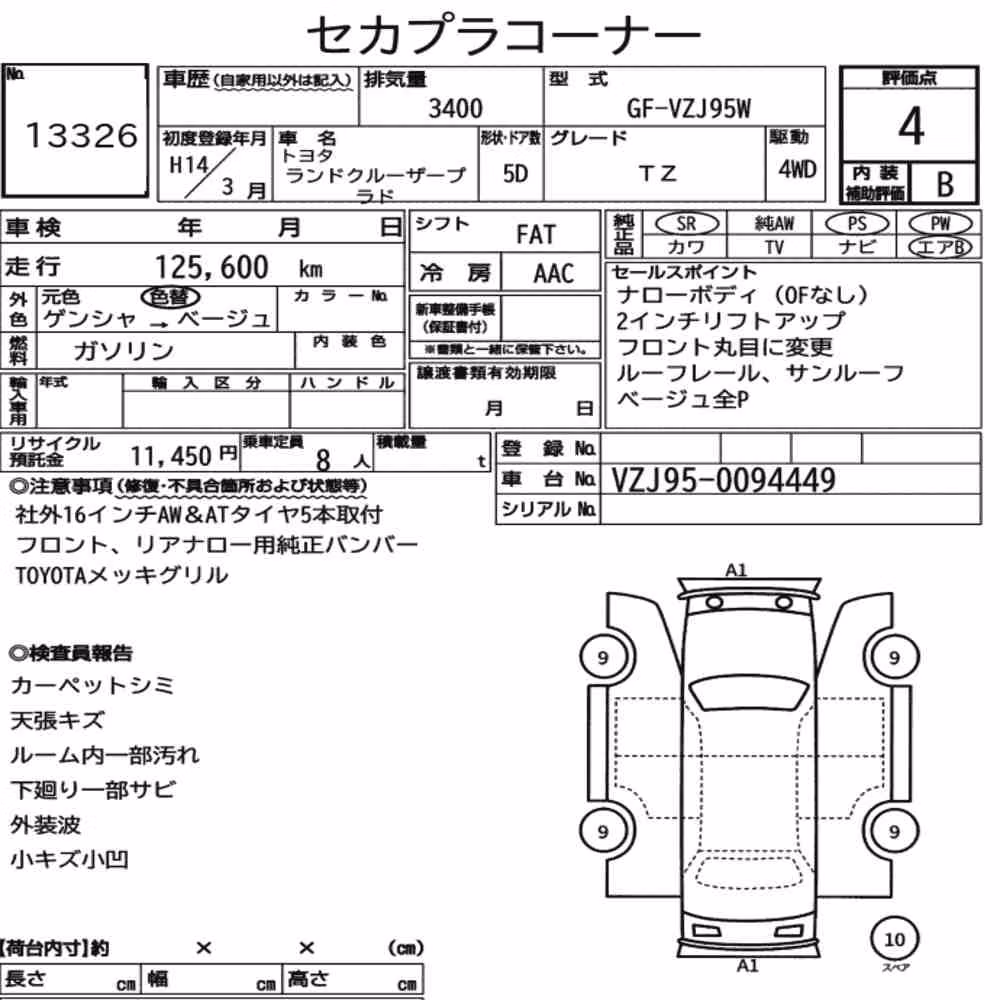 Notka aukcyjna: TOYOTA LAND CRUISER PRADO 5D 4WD TZ