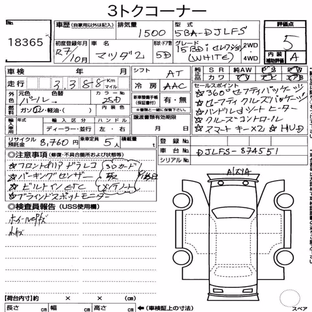 Notka aukcyjna: MAZDA MAZDA2 15BD I SELECTION