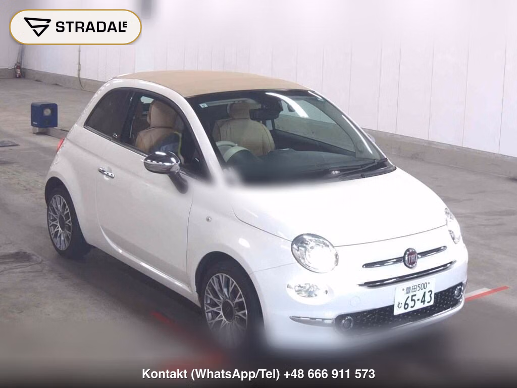 FIAT 500C IVORY TOP 2017, aukcja z Japonii, zdjęcie 1