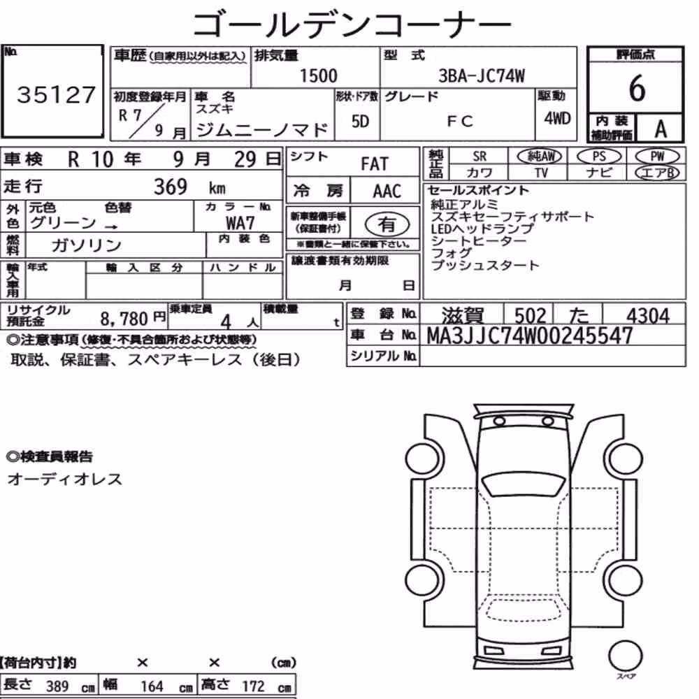 Notka aukcyjna: SUZUKI JIMMY MOMADE 4WD FC