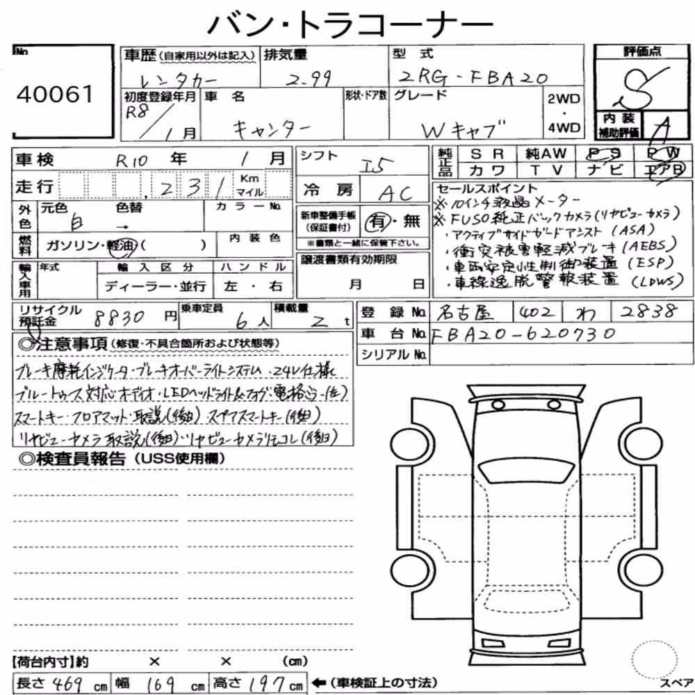 Notka aukcyjna: MITSUBISHI FUSO CANTER 4D OTHERS