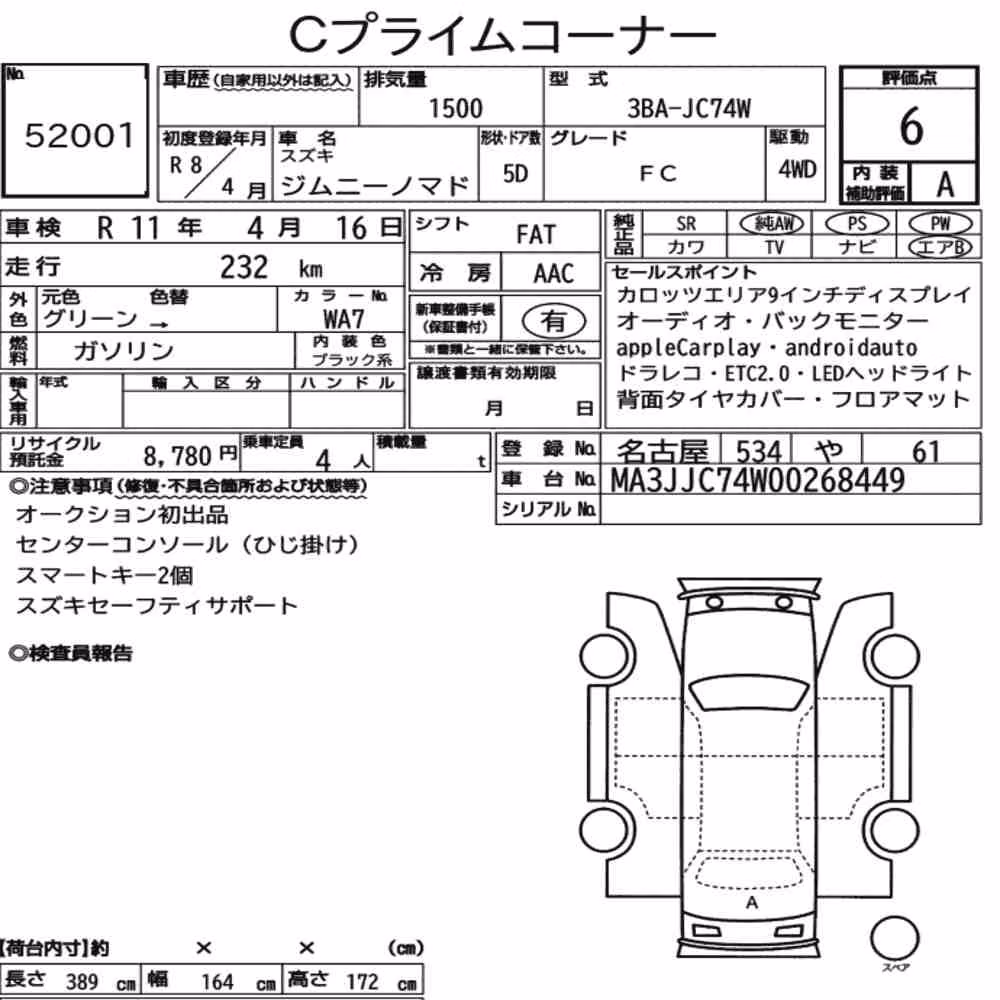 Notka aukcyjna: SUZUKI JIMMY MOMADE 4WD FC