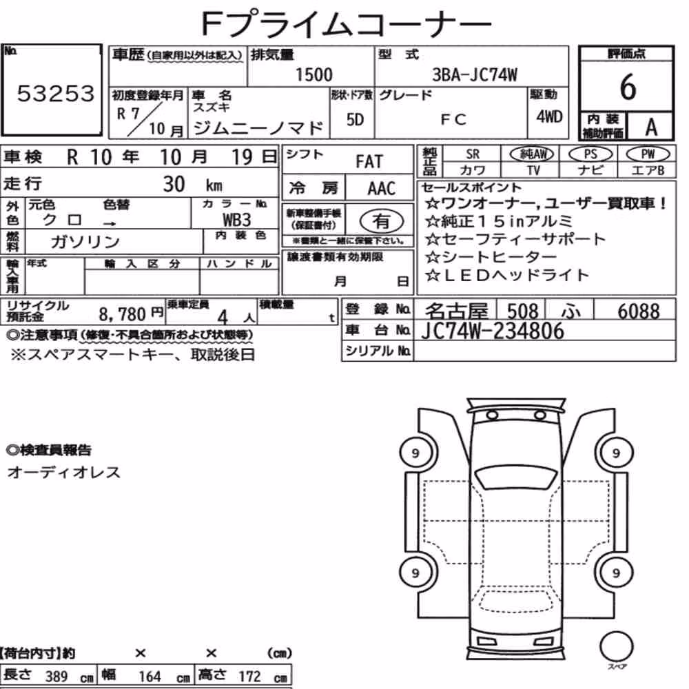 Notka aukcyjna: SUZUKI JIMMY MOMADE 4WD FC