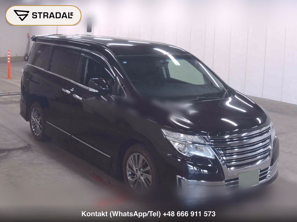 NISSAN ELGRAND 5D 4WD RIDER BLACK LEATHER SEAT 2014, aukcja z Japonii, zdjęcie 1