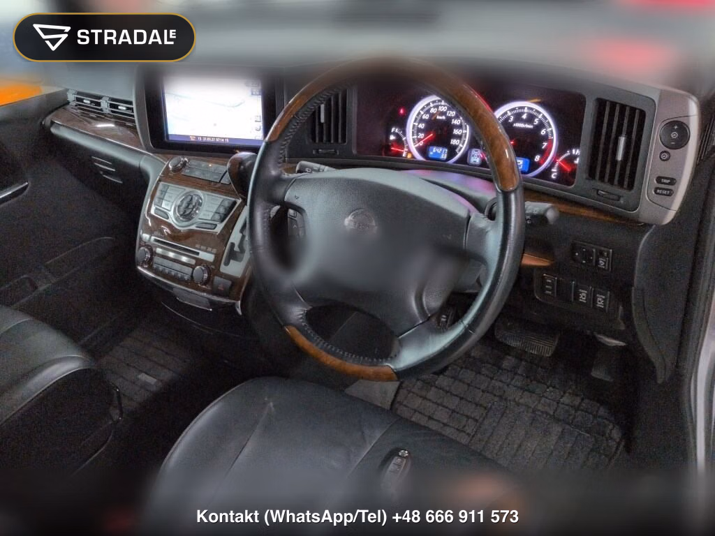 NISSAN ELGRAND 5D 4WD 350 HIGHWAY STAR BLACK LEATHER NAVI EDIT, miniaturka 4