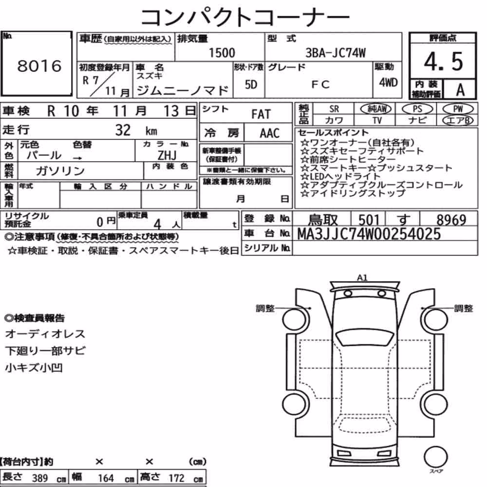 Notka aukcyjna: SUZUKI JIMMY MOMADE 4WD FC