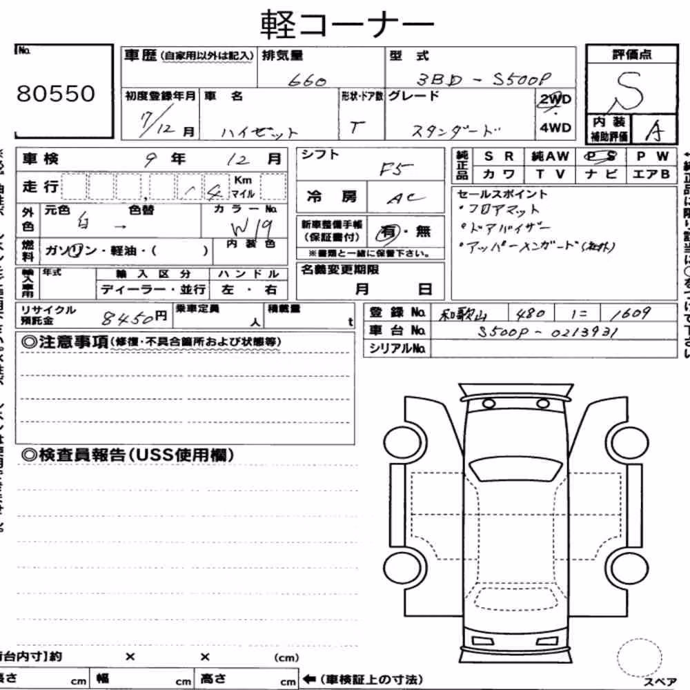 Notka aukcyjna: DAIHATSU HIJET TRUCK STANDARD
