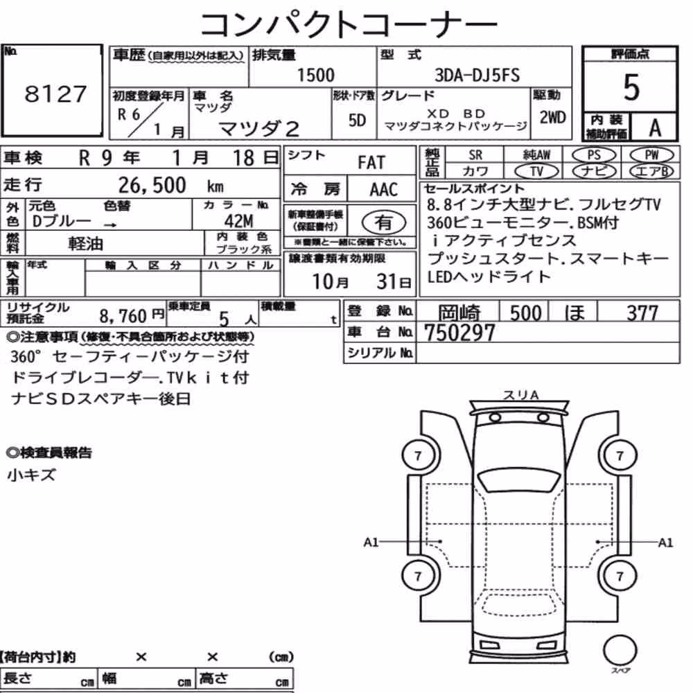 Notka aukcyjna: MAZDA MAZDA2 XD BD