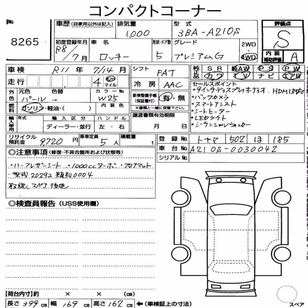 Notka aukcyjna: DAIHATSU ROCKY 5D 4WD PREMIUM G