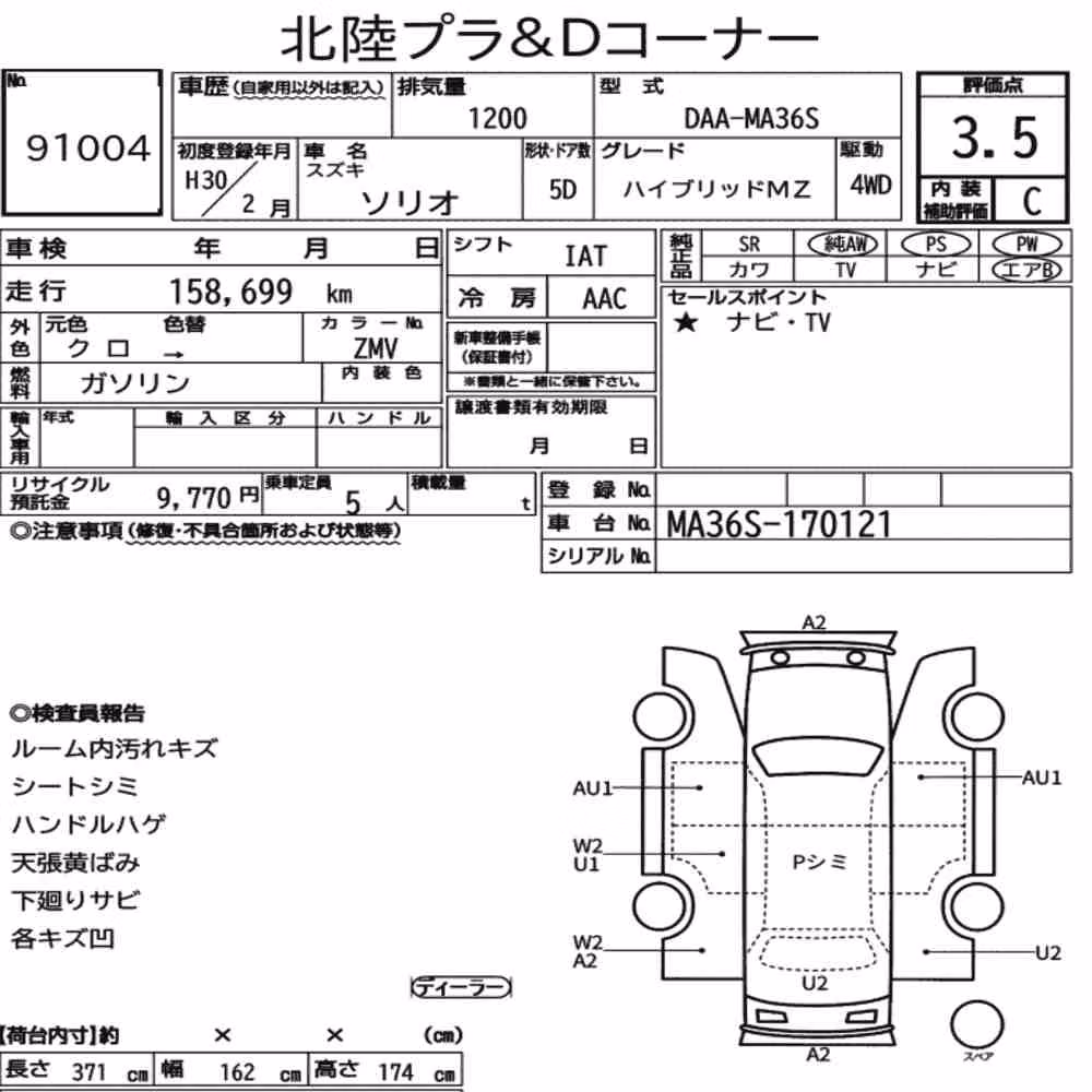 Notka aukcyjna: SUZUKI SOLIO 4WD HYBRID MZ