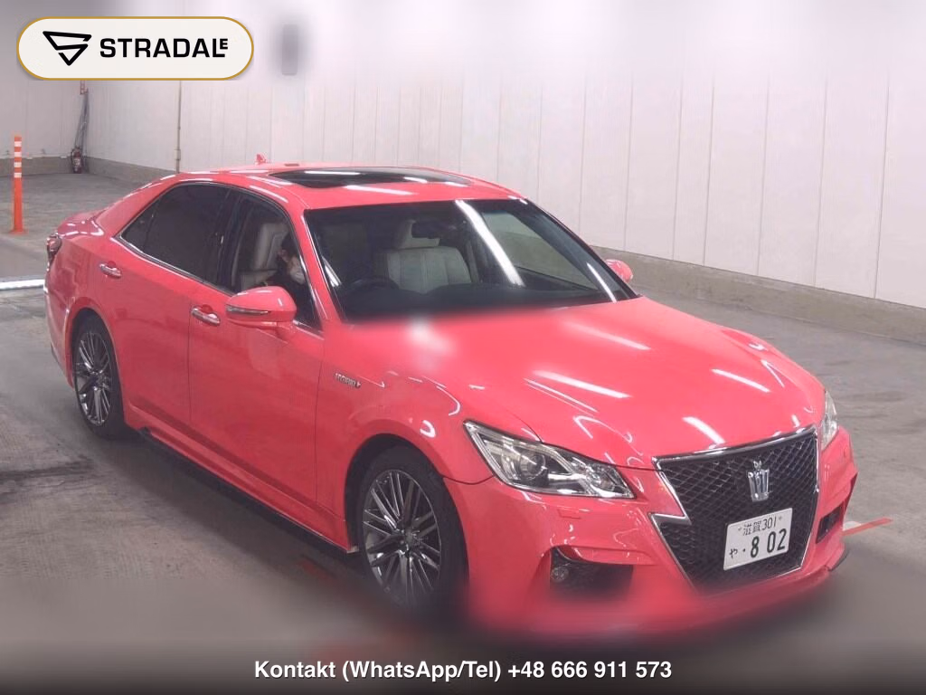 TOYOTA CROWN HYBRID ATHLETE G REBORN PINK 2013, aukcja z Japonii, zdjęcie 1