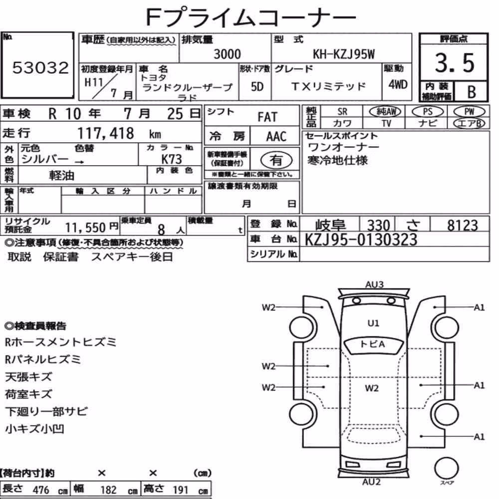 Notka aukcyjna: TOYOTA LAND CRUISER PRADO 5D 4WD TX LIMITED