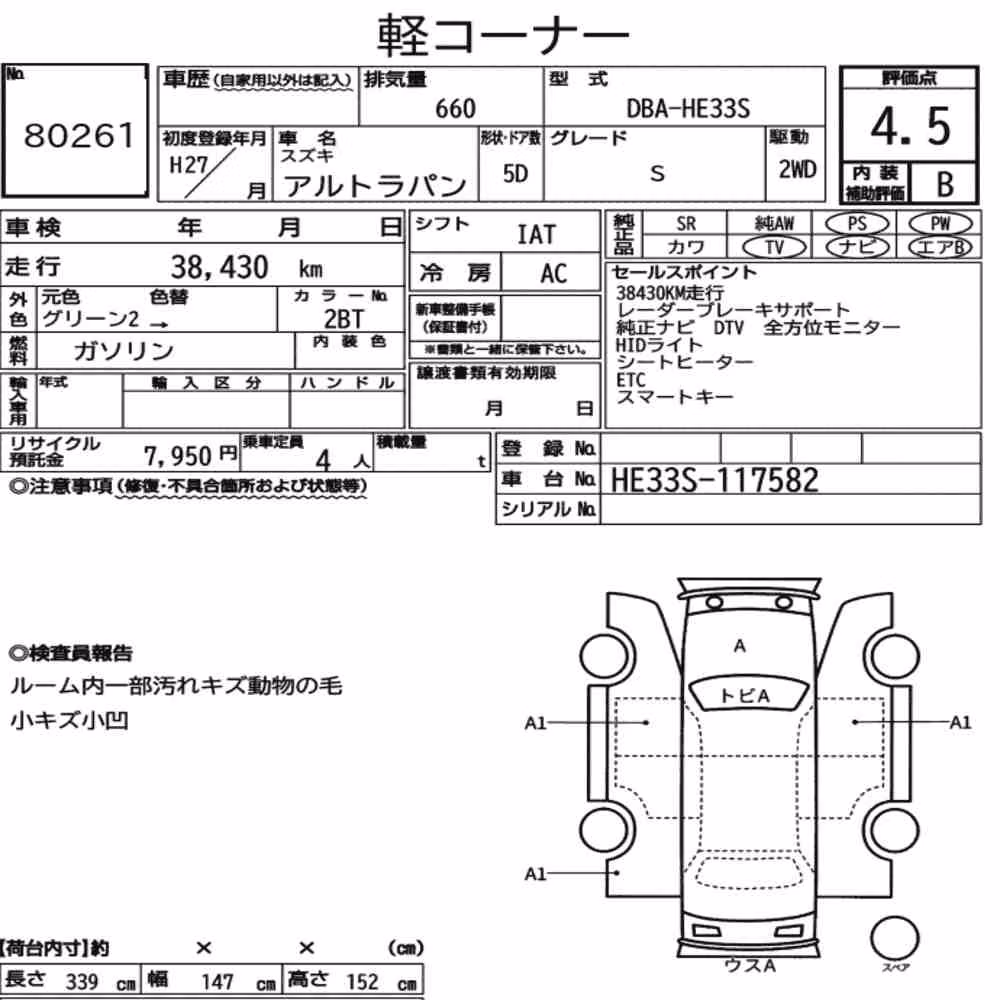 Notka aukcyjna: SUZUKI ALTO LAPIN S