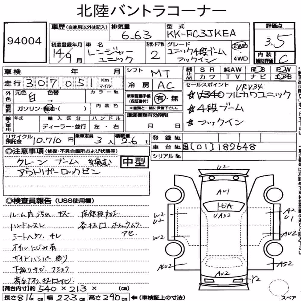 Notka aukcyjna: HINO HINO RANGER OTHERS