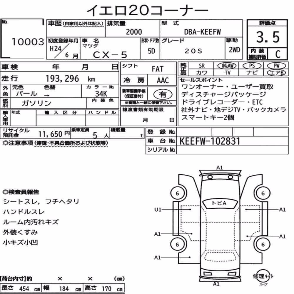 Notka aukcyjna: MAZDA CX-5 20S