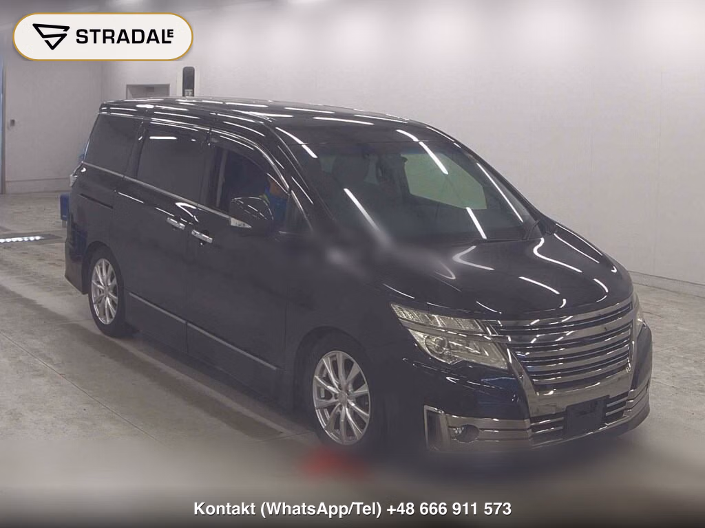 NISSAN ELGRAND 5D RIDER BLACK LINE BLACK LEATHER SEAT 2014, aukcja z Japonii, zdjęcie 1