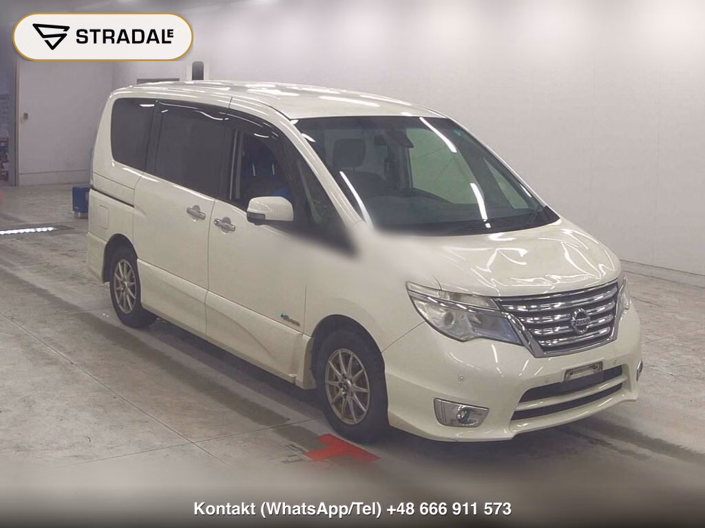 NISSAN SERENA 5D HIGHWAY STAR V SELECTOR + SAFETY Ⅱ SHV 2015, aukcja z Japonii, zdjęcie 1