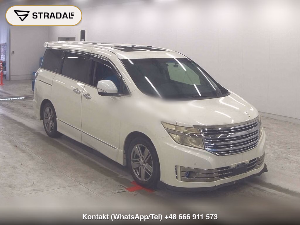NISSAN ELGRAND 5D 4WD RIDER BLACK LINE BLACK LEATHER POWER SEA 2013, aukcja z Japonii, zdjęcie 1