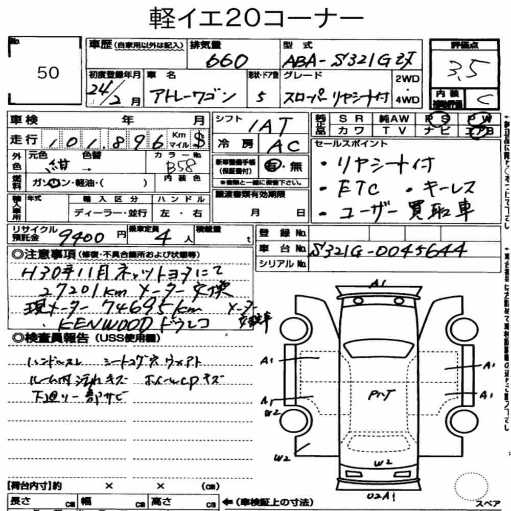 Notka aukcyjna: DAIHATSU ATRAI WAGON OTHERS