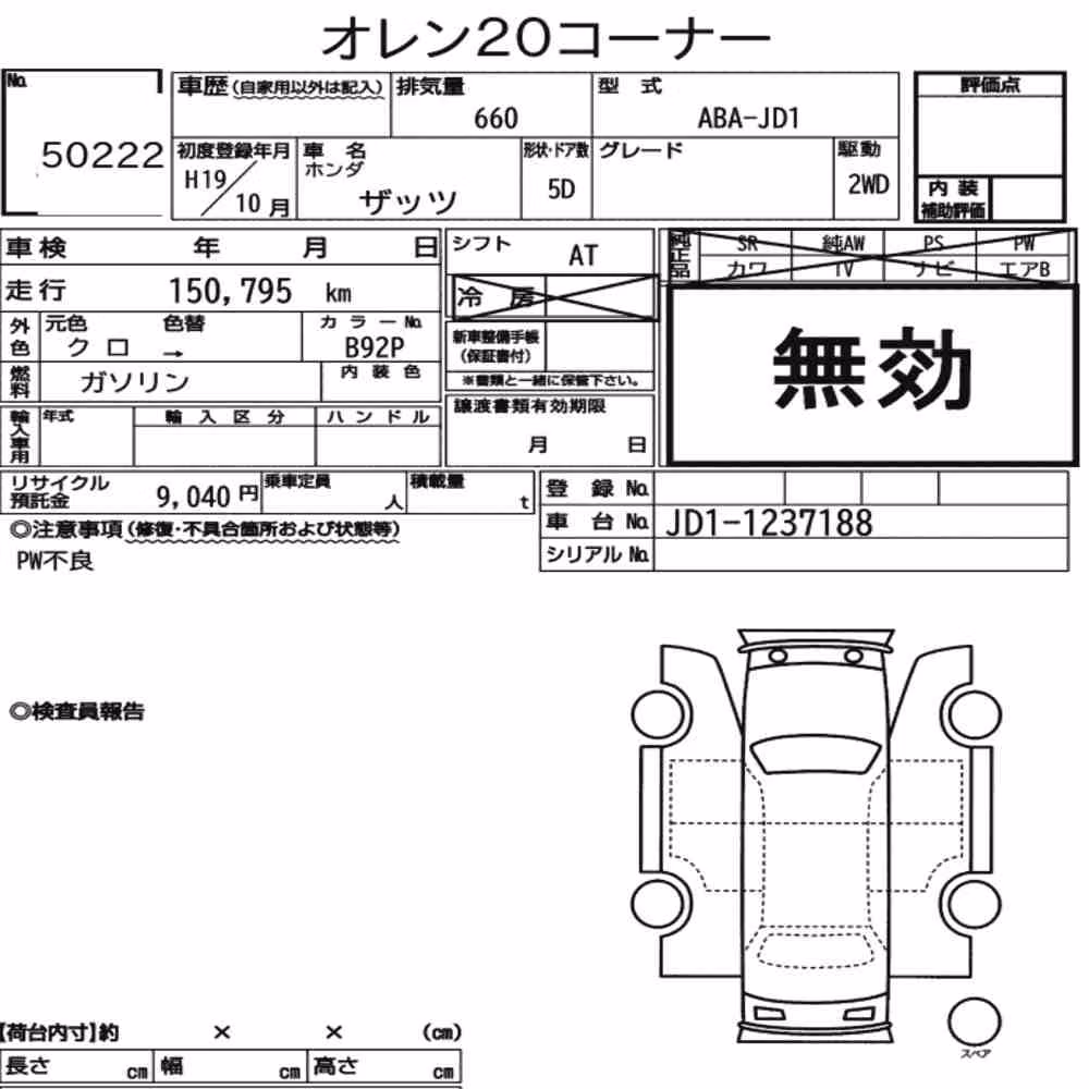 Notka aukcyjna: HONDA THAT’S