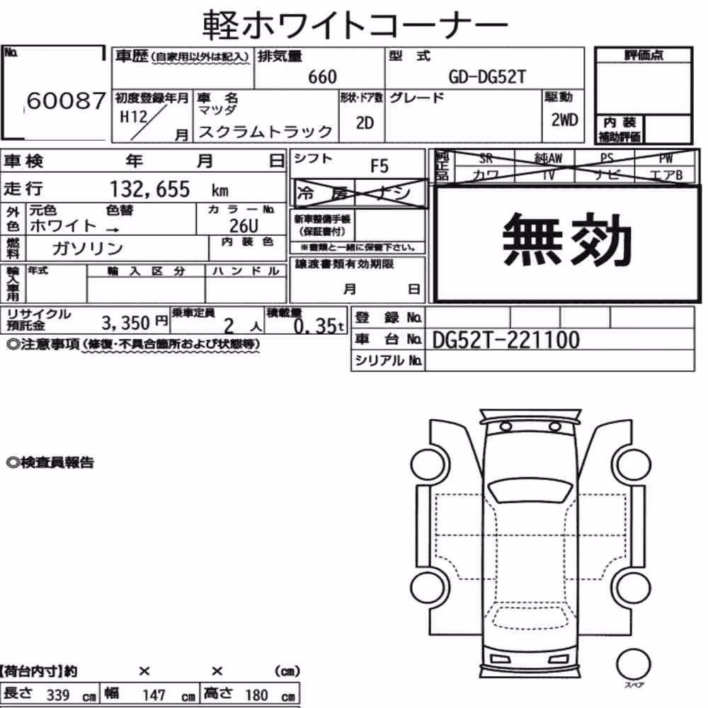 Notka aukcyjna: MAZDA SCRUM TRUCK