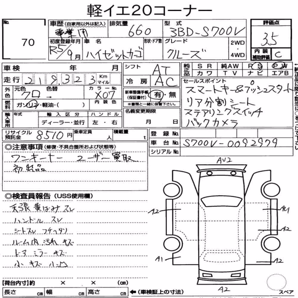 Notka aukcyjna: DAIHATSU HIJET CARGO 5D CRUISE